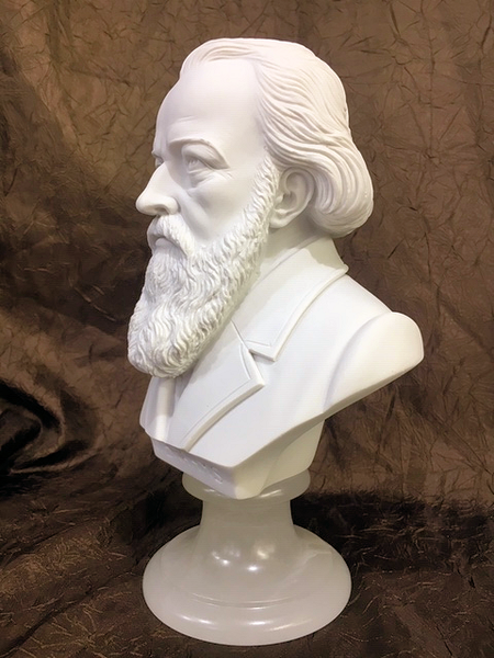 Johannes Brahms Marble Bust Portrait German composer Statue